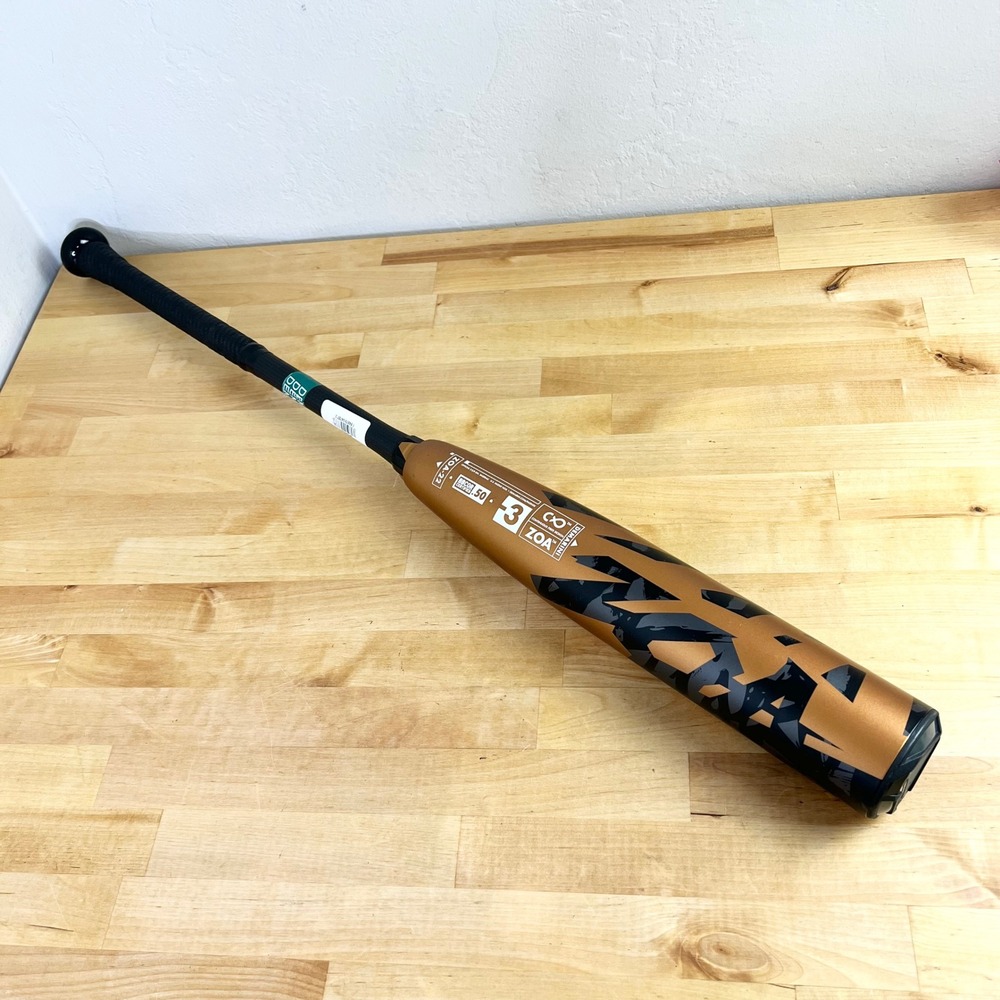 DeMarini Baseball Bat ZOA-22 BBCOR 32/29 Gold Black Composite -3 Drop WTDXZOA